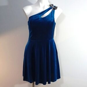 SPEECHLESS blue mini dress w/ pockets & bra padding. Cocktail. Wedding. Party